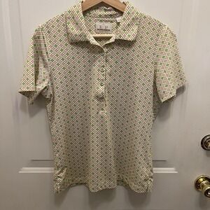 EP Pro Shirt Pink Green Yellow Golf Polo Top Tour Tech Short Sleeve Womens Small